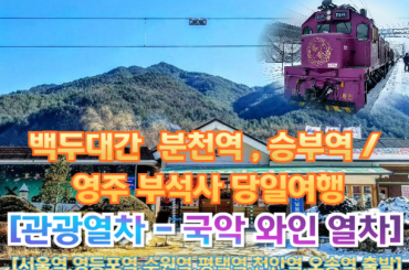 ﻿[국악와인열차-당일]협곡을 달리는 환상의 눈꽃열차~ 백두대간 환상선 [분천역/부석사] [백두대간 환상선] 12월14일(일)