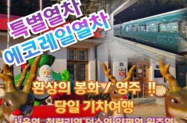 [특별열차-에코레일 열차] 365일 시간을 멈춘! 환상의 봉화 / 영주 기차여행 (당일)  [12월 21일(일),27일(토) ] [서울역,청량리역,덕소역,양평역,원주역]