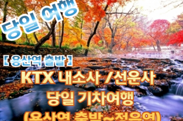[KTX -용산역] [단풍]-  내소사 / 선운사 기차여행여행 (당일) 10월24일~11월15일 [용산역~접읍역]