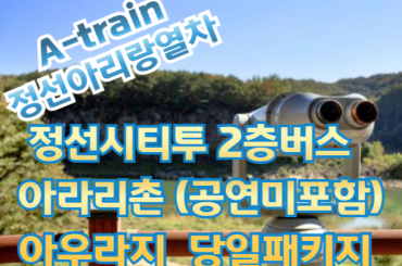 [A-train /시티투어버스] [제천역출발] 정선아리랑열차 / 2층시티투어버스 / 아리랑촌 (공연미포함) /아우라지  [당일]