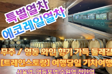 [특별열차-에코레일 열차]  [트레인스토랑] 무주 /영동 와인 향기 가득 둘레길 여행 (당일) -3식제공  [7월 11일(토) ] [서울역,영등포역,수원역,천안역]